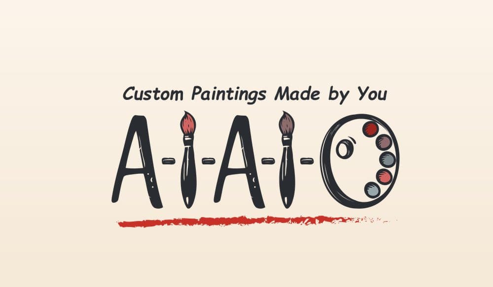 AIAIO brand illustration showing custom paintings made by you